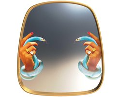 Seletti Mirror Gold Frame Spiegel 54x59 Snakes