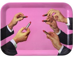 Seletti Toiletpaper Dienblad Lipsticks Pink