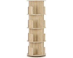 Sello! draaiende boekenkast – opbergkast – 360° draaibaai – 16 vakken – modulair – 127,5cm hoog – licht eiken