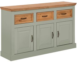 Selma -Dressoir met 3 Deuren en 3 Lades - Saliegroen - 145 cm