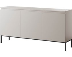 Selsey Bemmi - Dressoir - 150 cm - Beige met zwarte poten