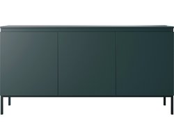 Selsey Bemmi - Dressoir - 150 cm - Donkergroen met zwarte poten