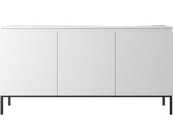 Selsey Bemmi - Dressoir - 150 cm - Wit met zwarte poten