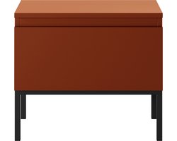 Selsey Bemmi - Nachtkastje - Baksteenrood - Zwarte poten