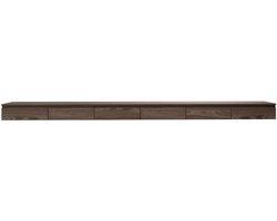 Selsey Bemmi Slim – TV-hangmeubel 6 deuren – Walnoot Wisconsin houtlook – 300 cm