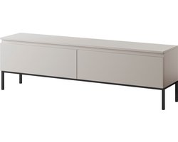Selsey Bemmi - TV-meubel, beige met zwart metalen frame, 150 cm