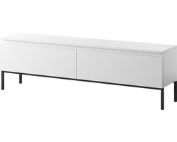 Selsey Bemmi - TV-meubel, wit met zwart metalen frame, 150 cm