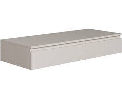Selsey Bemmi – Zwevend bureau / kaptafel met lades greige 120 cm