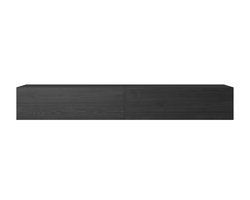 Selsey Bisira – TV-wandmeubel 2-deurs, zwart essen, 200 cm