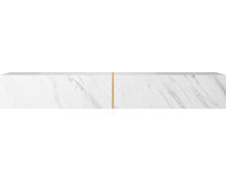 Selsey Bisira - TV-wandmeubel in wit marmerlook / goud 200 cm