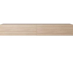 Selsey Bisira – Zwevend tv-meubel met 2 deuren en legplanken, eiken Lindberg, 200 cm