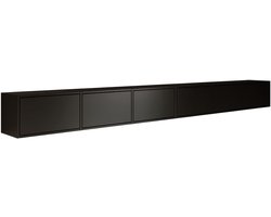 Selsey Framme – Hangend tv-meubel met zes kleppen 300 cm, zwart