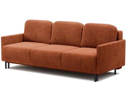 Selsey Hamiel – 3-zits slaapbank met opbergruimte, Corduroy, Koperrood