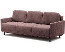 Selsey Hamiel – 3-zits slaapbank met opbergruimte, Corduroy, Paars