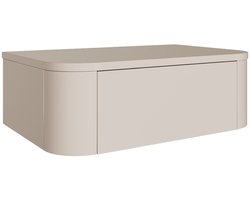 Selsey Luvio – Set van 2 wandhangende nachtkastjes met lade, 59 cm, kasjmier grijs