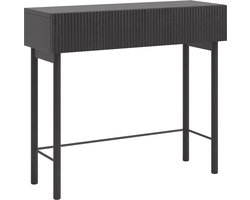 Selsey - NOLIE - Console met lade en poten - 90 cm - Portland Zwart Essen