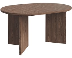 Selsey Ovo – Uitschuifbare eettafel, rond, 110–190 x 110 cm, Houtlook Noten Wisconsin