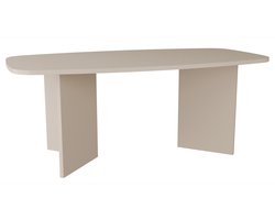 Selsey Piano – Rechthoekige eettafel met afgeronde hoeken, 190 cm, kasjmiergrijs