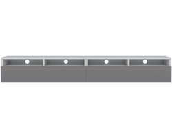 Selsey Rednaw – TV-meubel , mat wit / hoogglans grijs, 200 cm