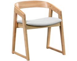 Selsey Saloss – Houten stoel licht hout / lichtgrijs