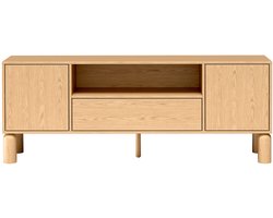 Selsey Sanden – TV-meubel met 1 lade, 2-deurs, bookmatch eiken, 160 cm