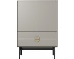 Selsey Stoon - Hoge kast - 85 cm - grijsbeige
