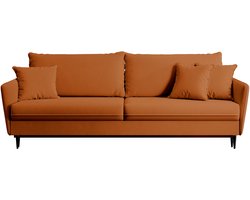 Selsey Volio - Driepersoons bank met zwarte poten - Koperkleurig