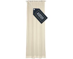 Semi-transparant gordijn - beige - 140 x 250 cm - 1 stuk