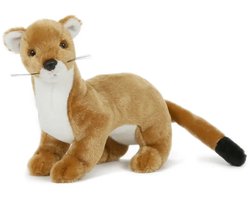 Semo Pluche wezel knuffel - lichtbruin - 23 cm - dieren speelgoed - marter achtigen