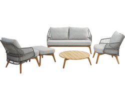 Sempre/Zucca stoel-bank loungeset - 5 Delig (inclusief hocker)