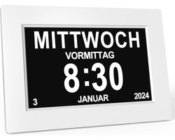 Seniorenhorloge met Digitale Kalender en Herinneringsfunctie - Ideaal voor Ouderen en Dementiepatiënten