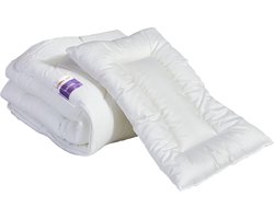 Senna Baby Dekbed & Kussen, Satijn - 135 x 100 + 40 x 60 cm - Katoen-satijn / Aloë Vera