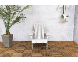 SenS-Line - Adirondack Jumbo Stoel - Vurenhout - Voor Buiten - L 77 x B 39 x H 90 cm - Wit