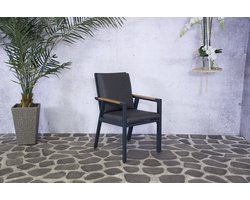 SenS-Line - Alexia Aluminium Houtenstoel - Zwart