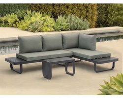 SenS-Line Argos multifunctioneel loungeset aluminium - Inclusief Groene Kussens