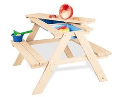 SenS-Line - Bassie picknicktafel en picknickbank voor kinderen met houten deksel