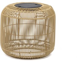 Sens-Line - Buitenlamp Fleur 28cm - Solar & USB - Tuinlamp - Rotan