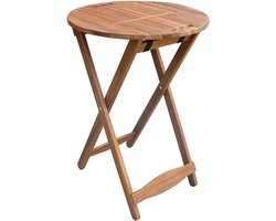 SenS-Line inklapbare BBQ bijzettafel rond - Acacia