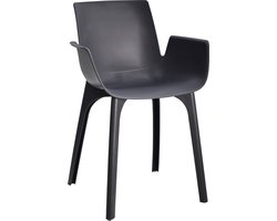 Sens-Line - Jasmine tuinstoel - Kunststof - set van 4 - antraciet