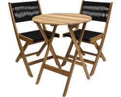 SenS-Line - Lanzarote Bistroset - Zwart en Bruin - 3-delig