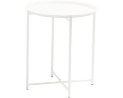 Sens-Line - Nora Bijzettafel - Ø46cm - Metaal Wit