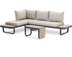 Sens-Line - Palmos Loungeset - Multifunctioneel - Aluminium - Taupe