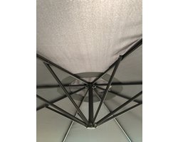 SenS-Line - Parasol Menorca Zweefparasol - Ø300 cm - 8-ribs - Polyester - Antraciet