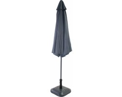 SenS-Line - Parasol Salou Stokparasol - Ø300 cm - 8-ribs- Polyester - Antraciet - Zonder Parsolvoet