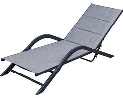 Sens-Line - Trento Loungestoel - 192x60x88cm - Grijs