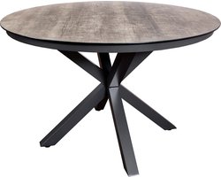 SenS-Line - Tuintafel Donna Rond ø120x75 cm - Houtkleur Keramiek - 4-6 Personen