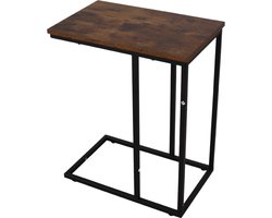 SensaHome - Antieke Houten Bijzettafel - Sofa Bloemenplank - 48x30x59cm - Hout