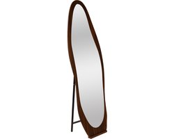 SensaHome Asymmetrische Staande Spiegel – Houten Frame – 160x55 cm – Bruin