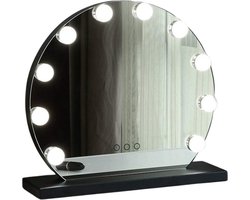 SensaHome Hollywood Spiegel met Verlichting - 3 Standen - 2700K/4500K/6400K - Vanity Mirror - Verstelbare licht - 40cm - Zwart
