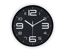 SensaHome Horloge murale 25 cm avec design minimaliste à quartz - Noir